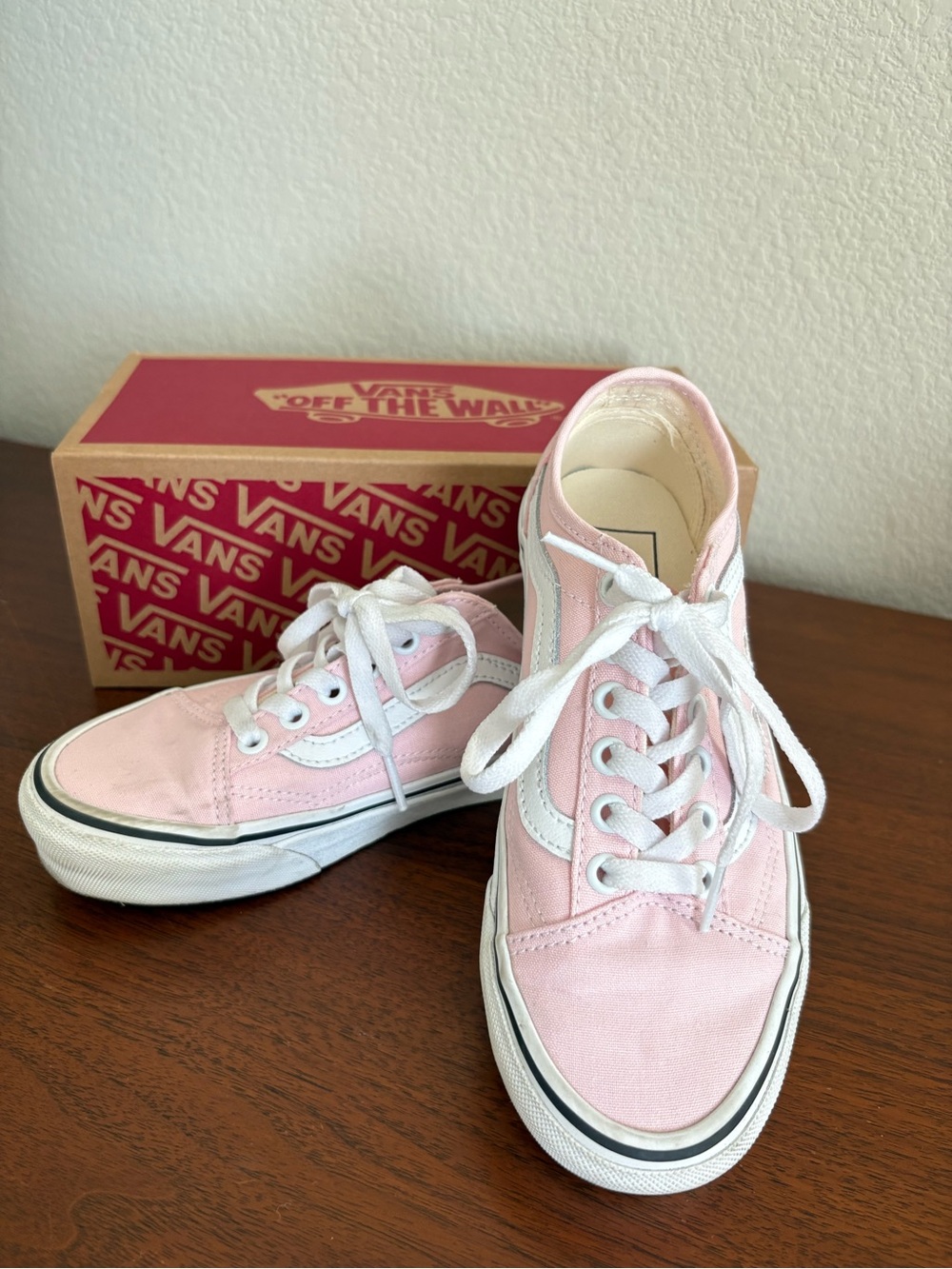 Vans Kids Pink Canvas Sneakers